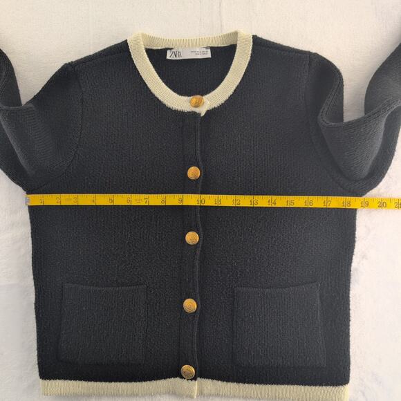 Zara Black and Cream Cardigan - Picture 5 of 8